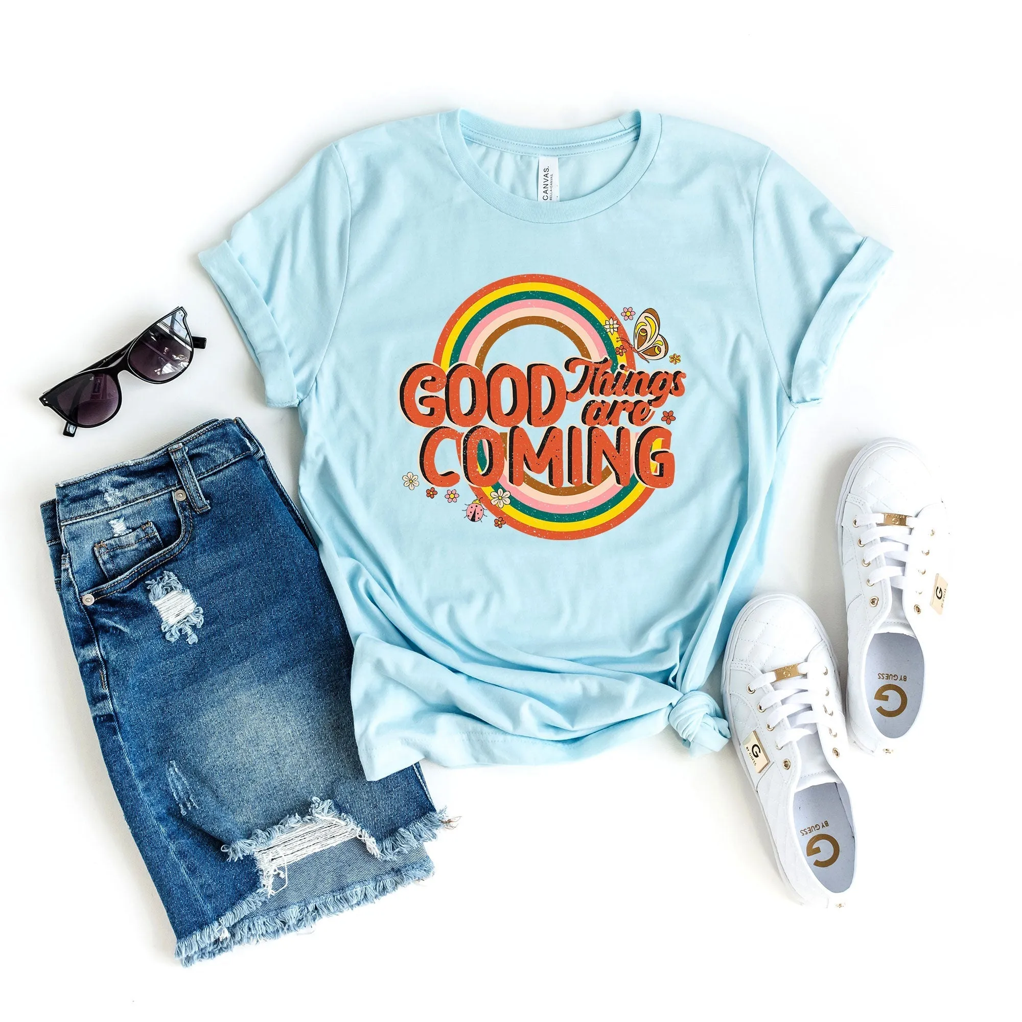 Retro Good Things Are Coming | Short Sleeve Crew Neck