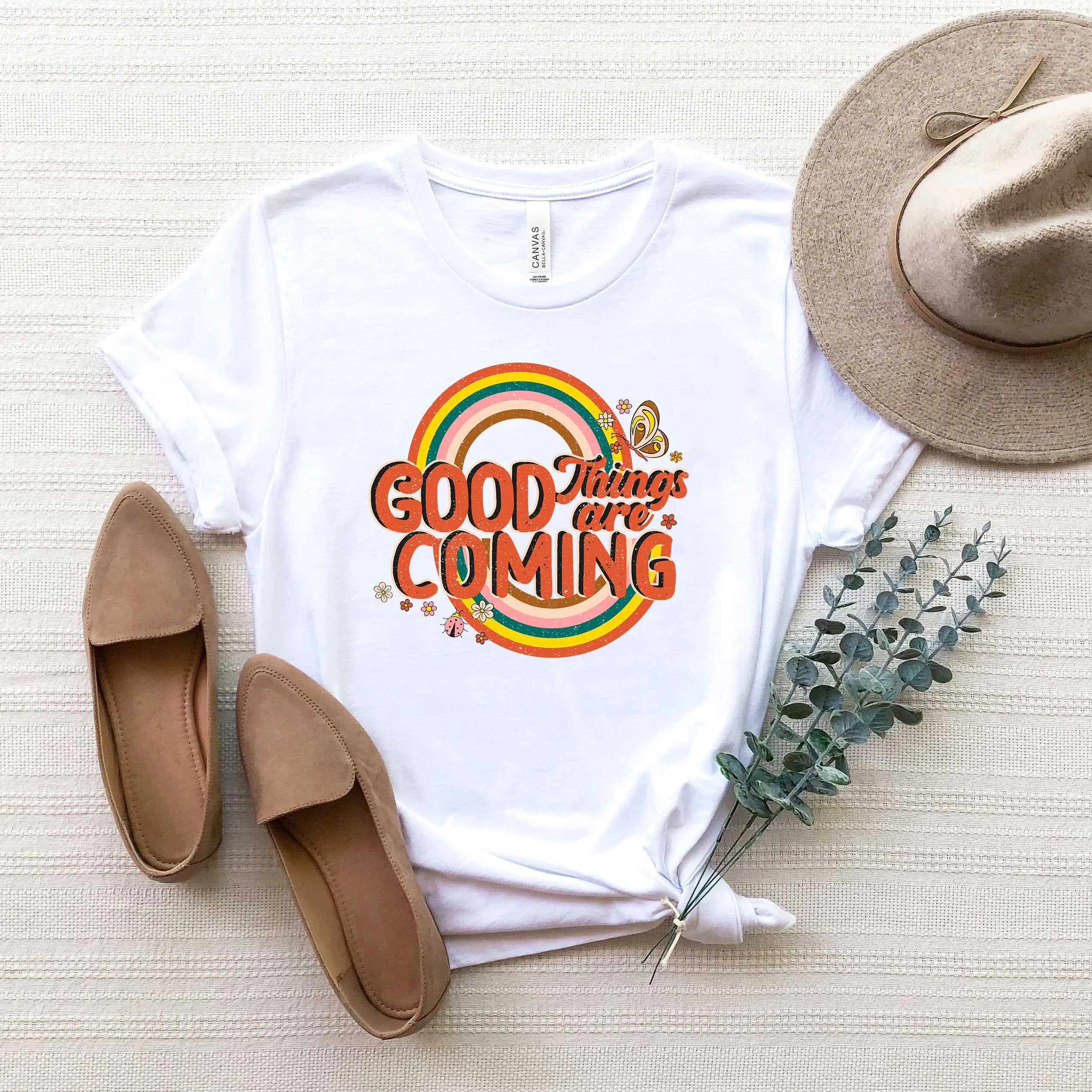 Retro Good Things Are Coming | Short Sleeve Crew Neck