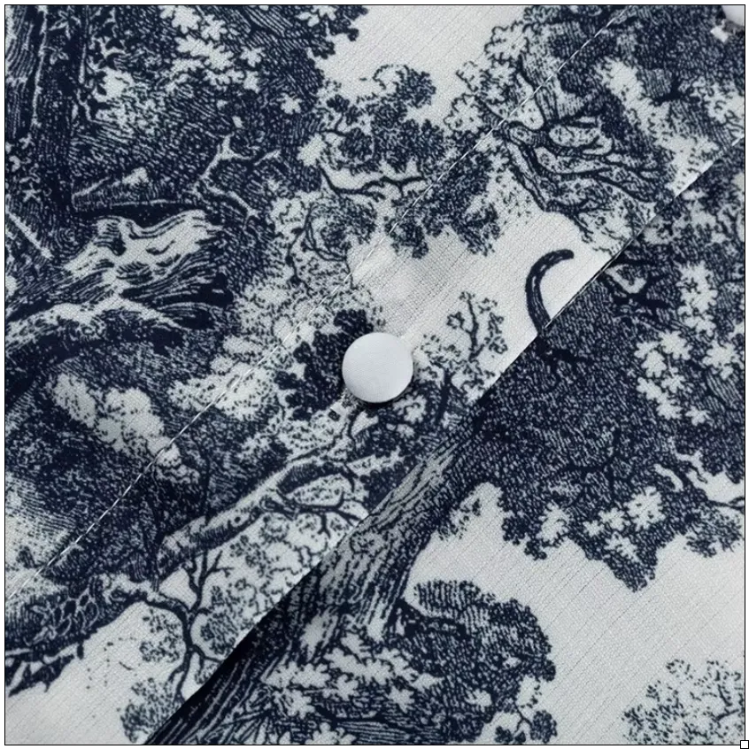 Retro Toile De Jouy Shorts Set