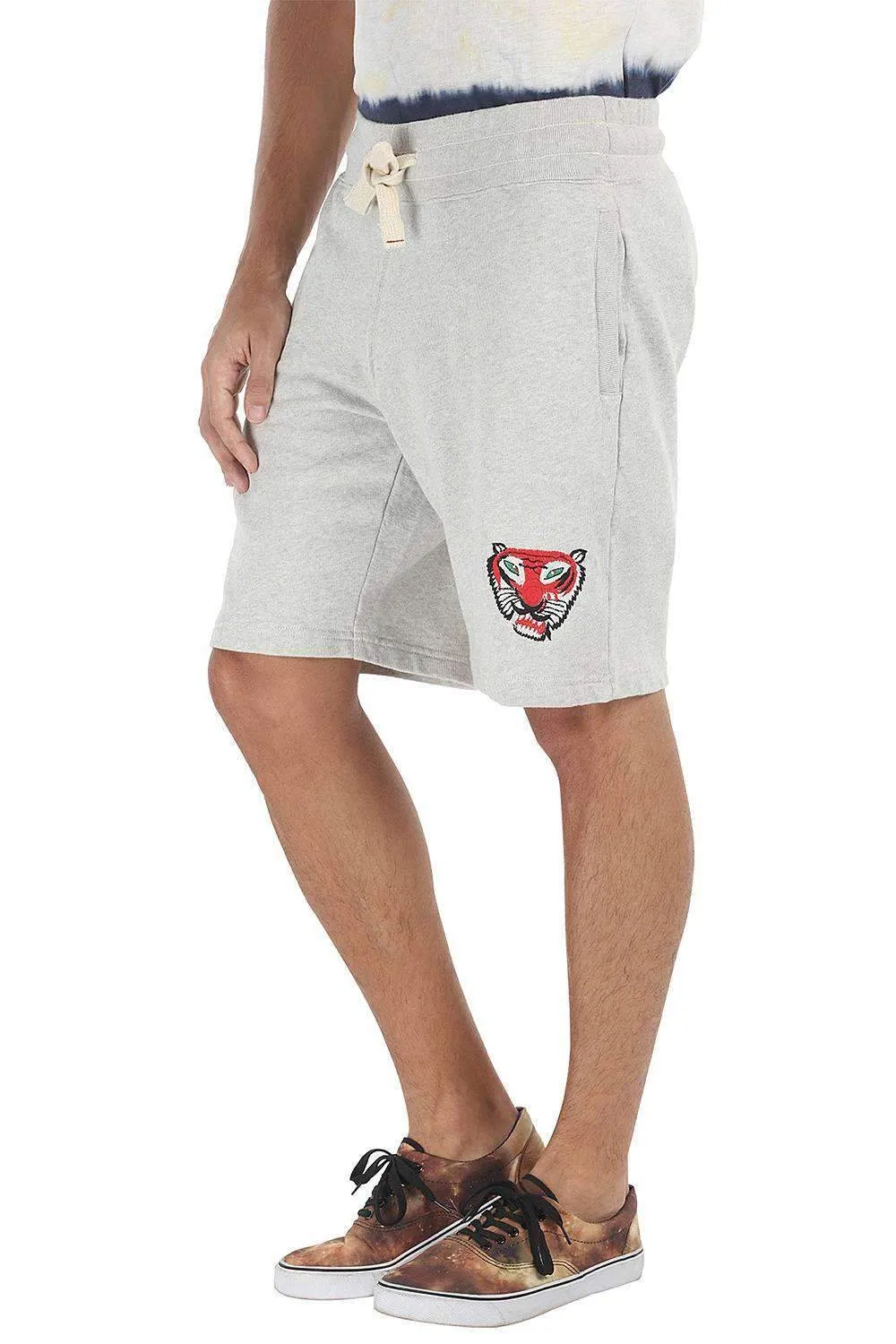 Royal Tiger Embroidered Relaxed Fit Shorts