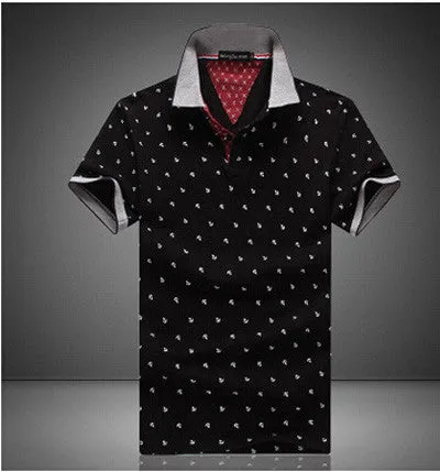 s Mens Printed POLO Shirts s 100% Cotton Short Sleeve Camisas Polo Stand Collar Male Polo Shirt M-3XL.EDA234