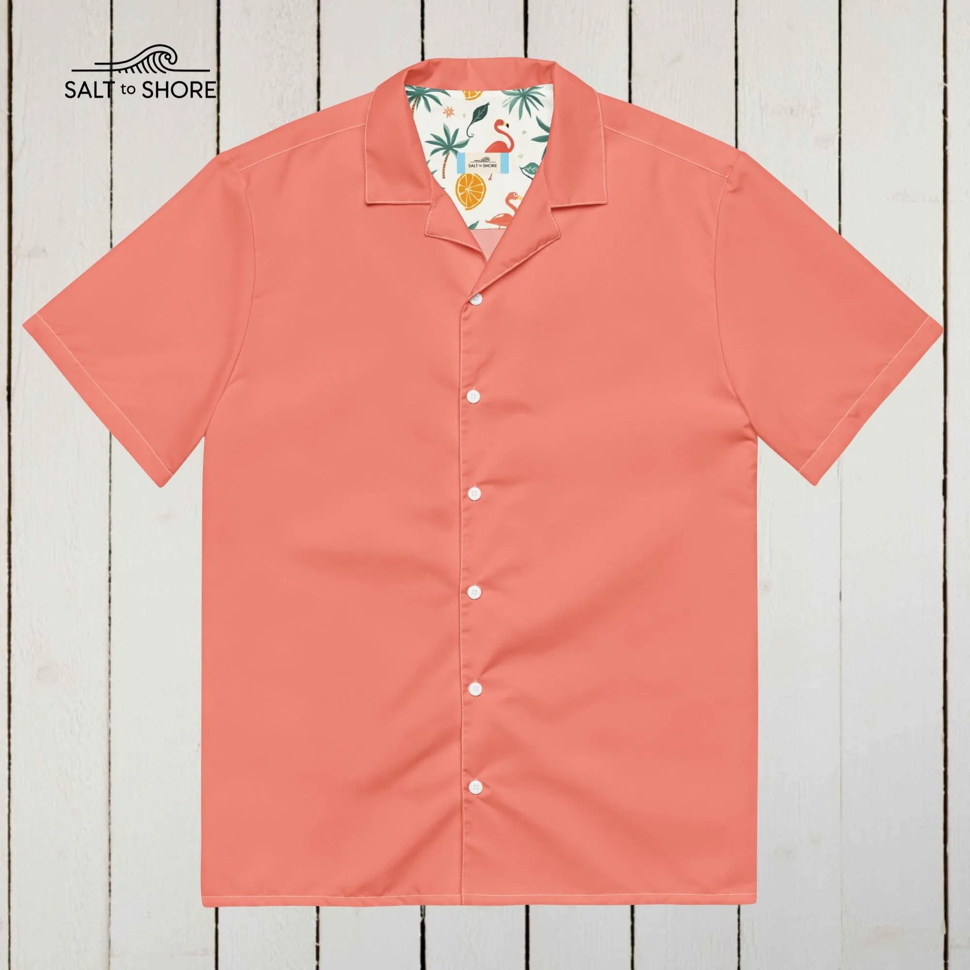 Salt to Shore | Coastal Elegance: Coral Button Shirt