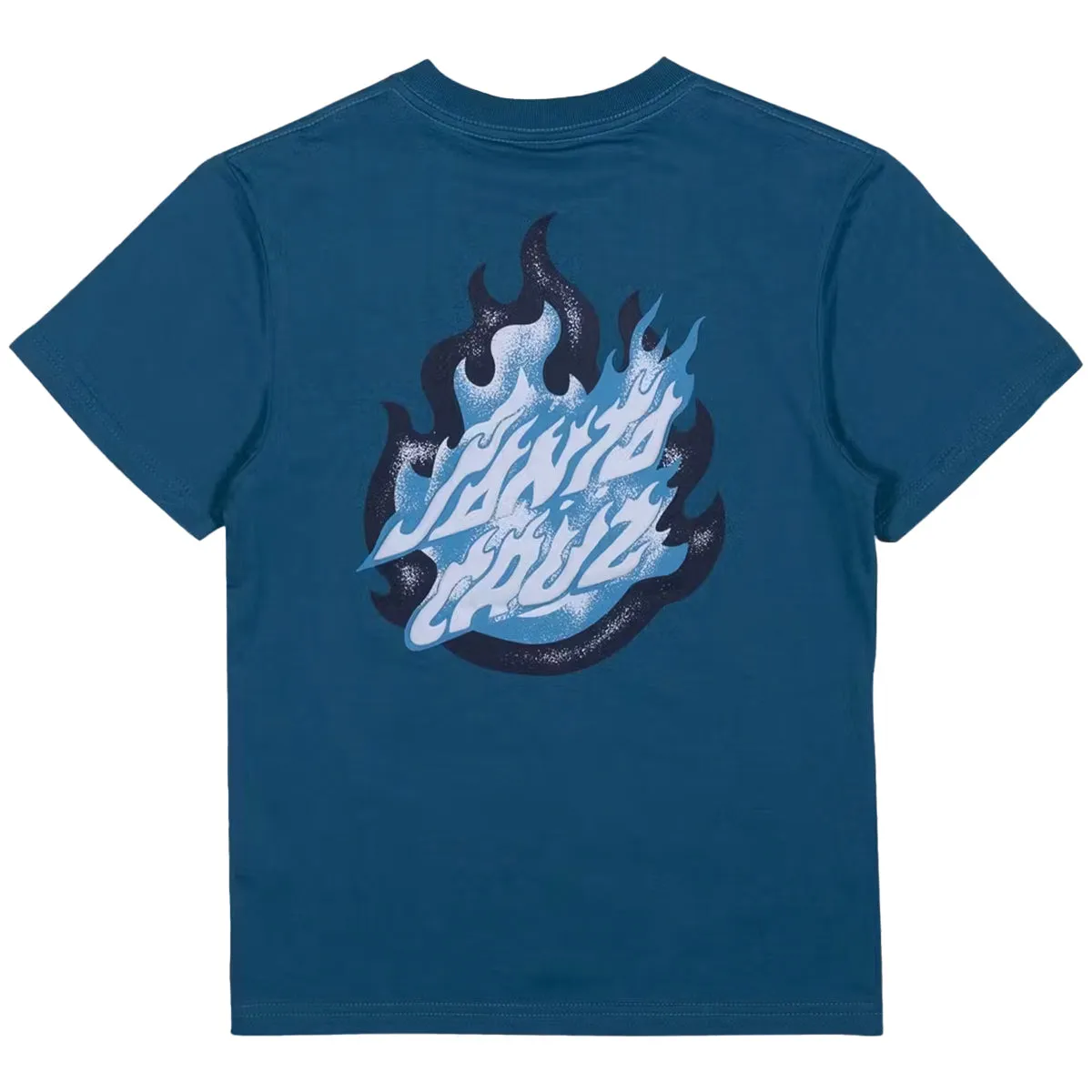 Santa Cruz - Ultimate Flame Dot Youth Tee Teal