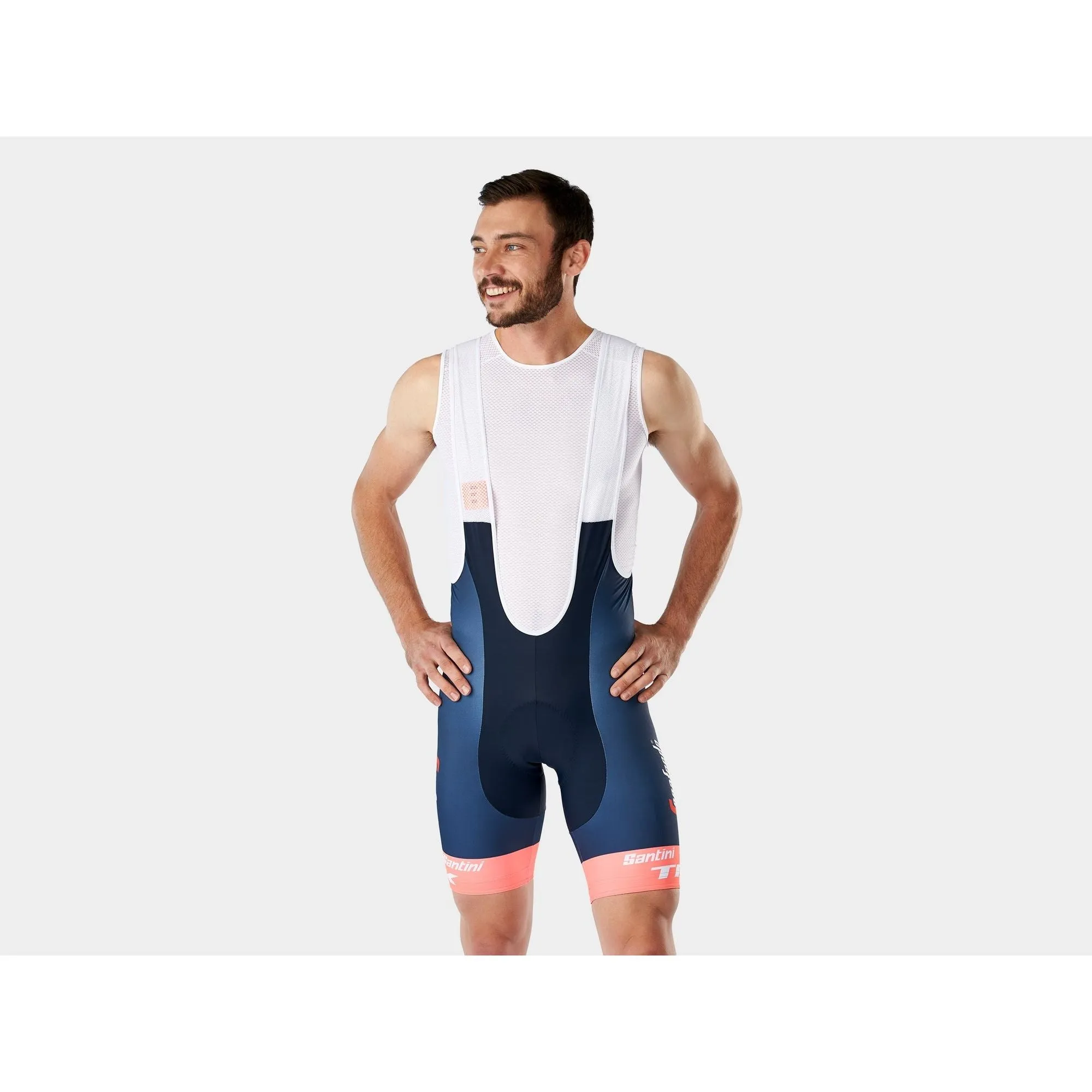 SANTINI TREK-SEGAFREDO MEN'S TEAM REPLICA TRAINING BIB SHORT