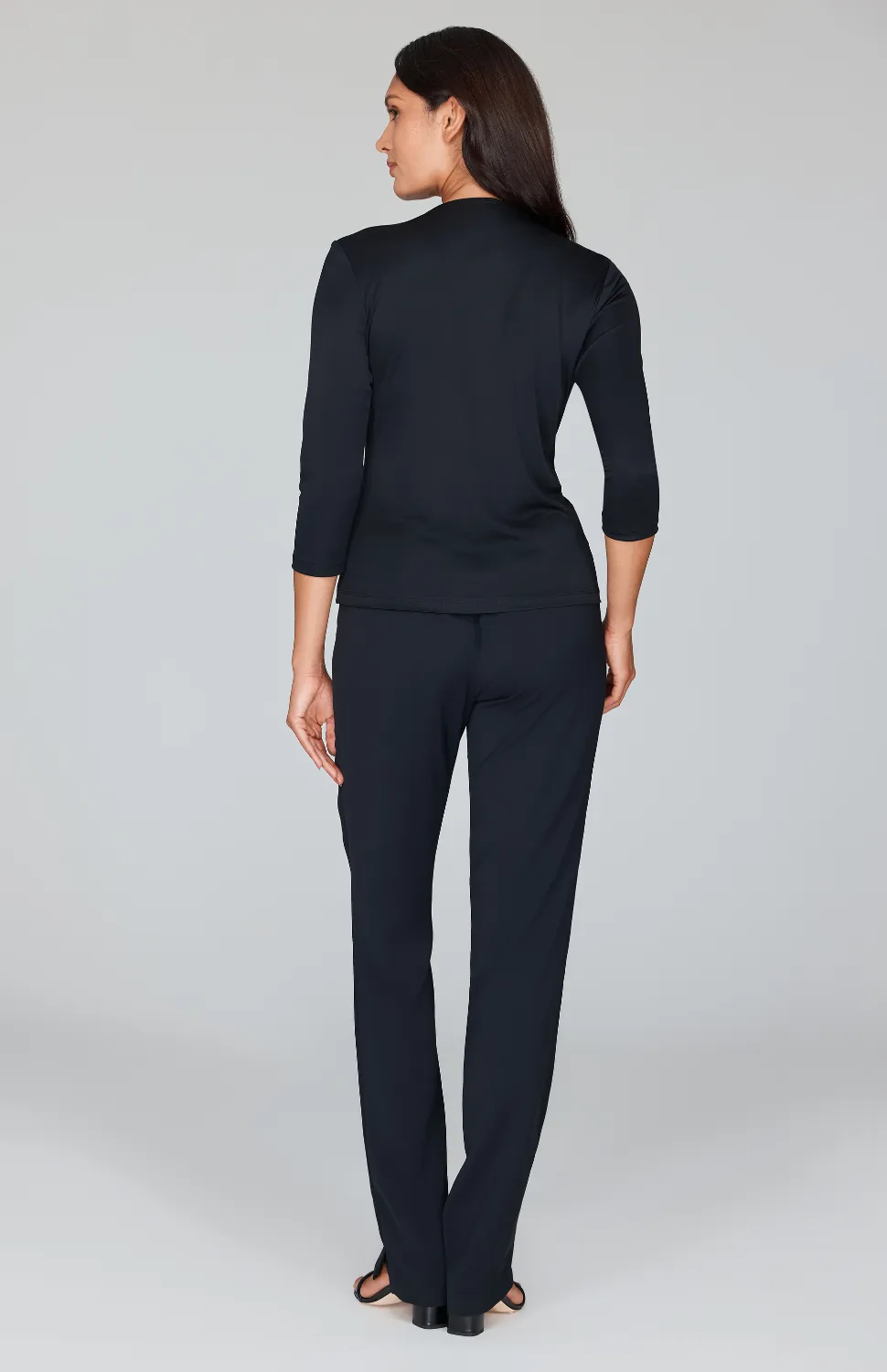 Silk Knit Tee - Black
