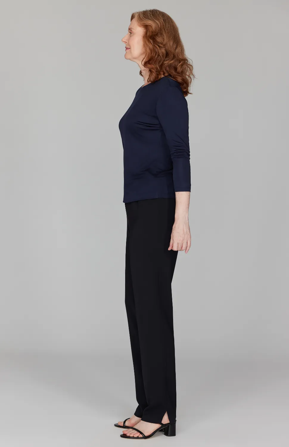 Silk Knit Tee - Midnight