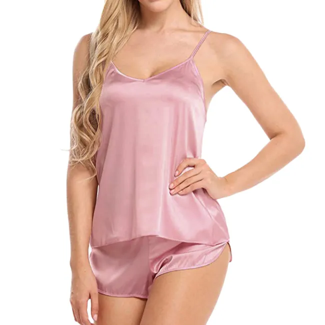 Silky Serenity Spaghetti Strap Cami and Lounge Shorts Set