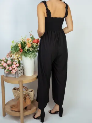 Sleeveless Solid Knit Jumpsuit