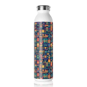 Slim Water Bottle - Anika Trikonasana Space Invader