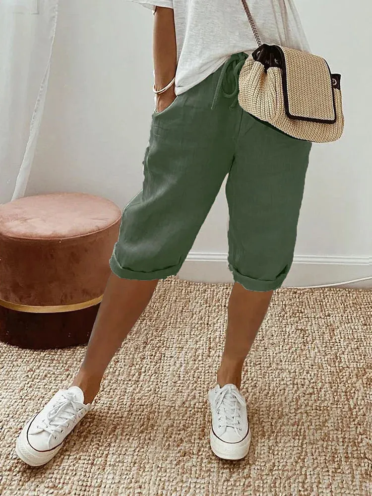 Sloane | Lightweight Cotton-Linen Shorts