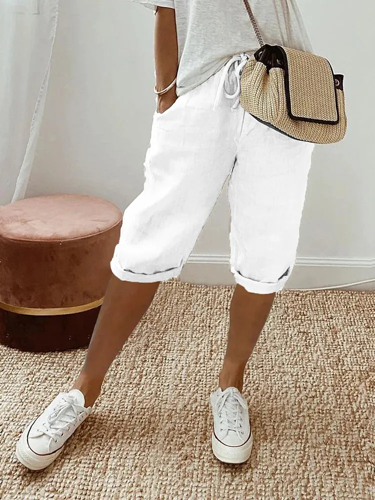 Sloane | Lightweight Cotton-Linen Shorts