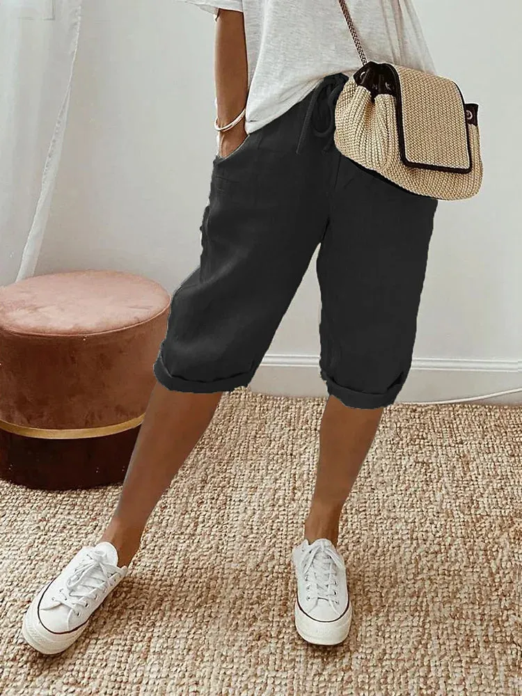 Sloane | Lightweight Cotton-Linen Shorts