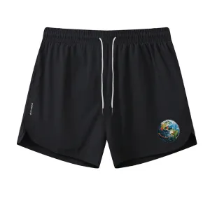 Smiling Earth Graphic Shorts