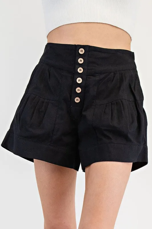 So Me Pinched Button Down Shorts