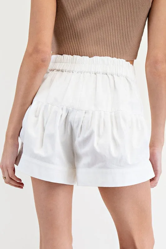So Me Pinched Button Down Shorts