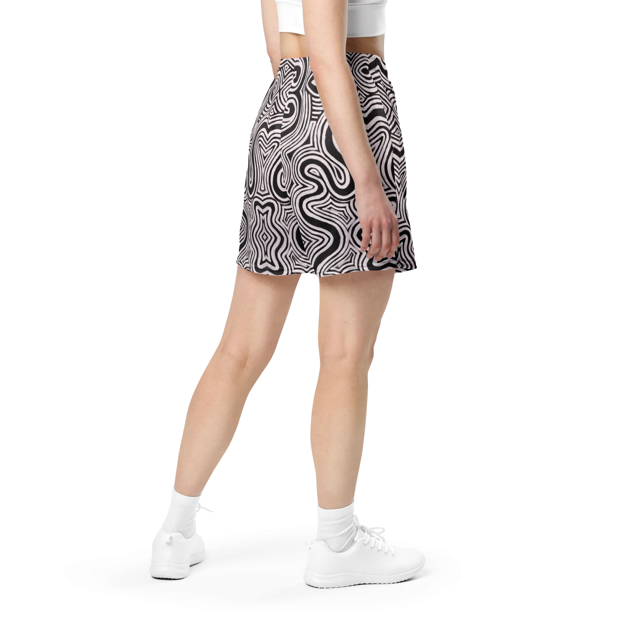 Soft Athletic Shorts (100% Recycled Material)- "Record Player" Design