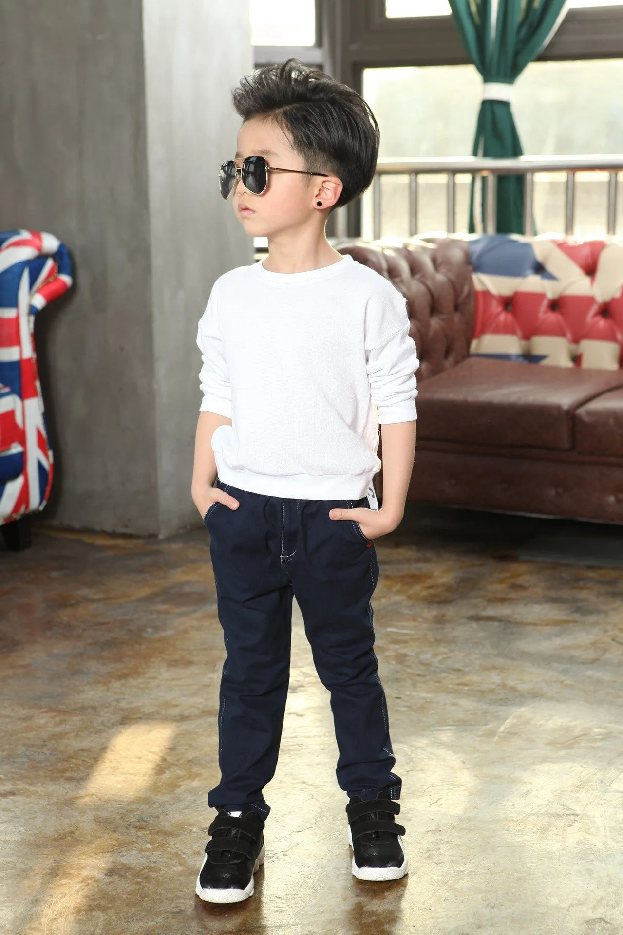 Soild Jean Garcon Regular Kids Keans Boys Jeans Blue Casual Pants Spring Jeans Spring Not Fade Denim Fashion Trousers