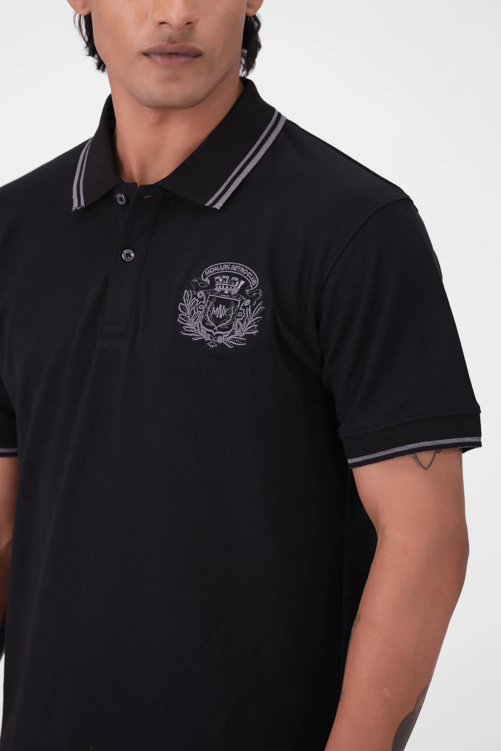 Solid Black Polo Shirt