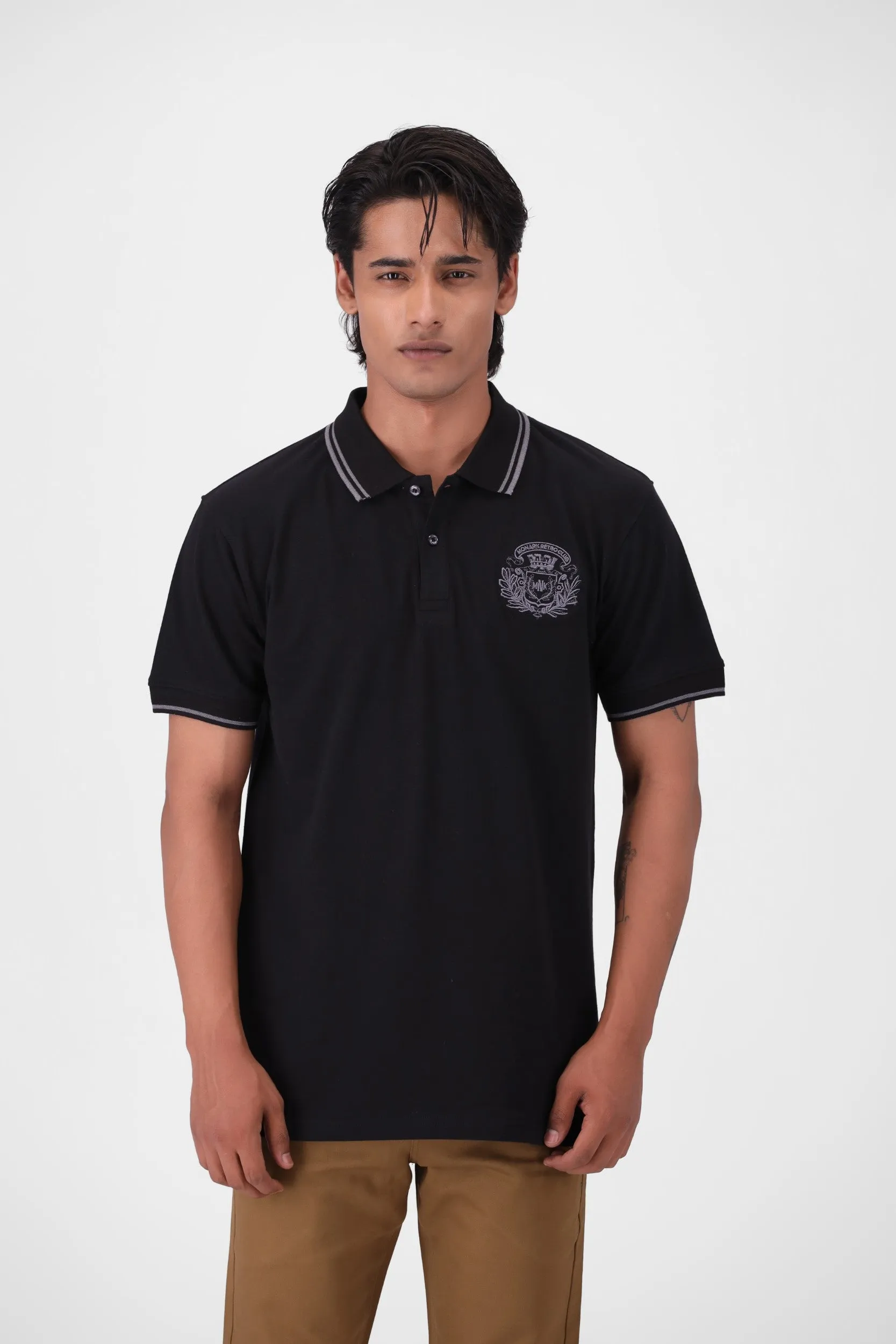 Solid Black Polo Shirt