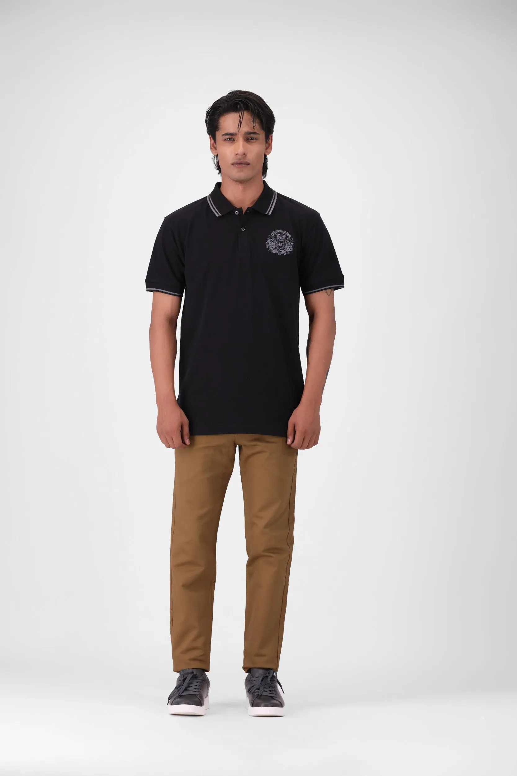 Solid Black Polo Shirt