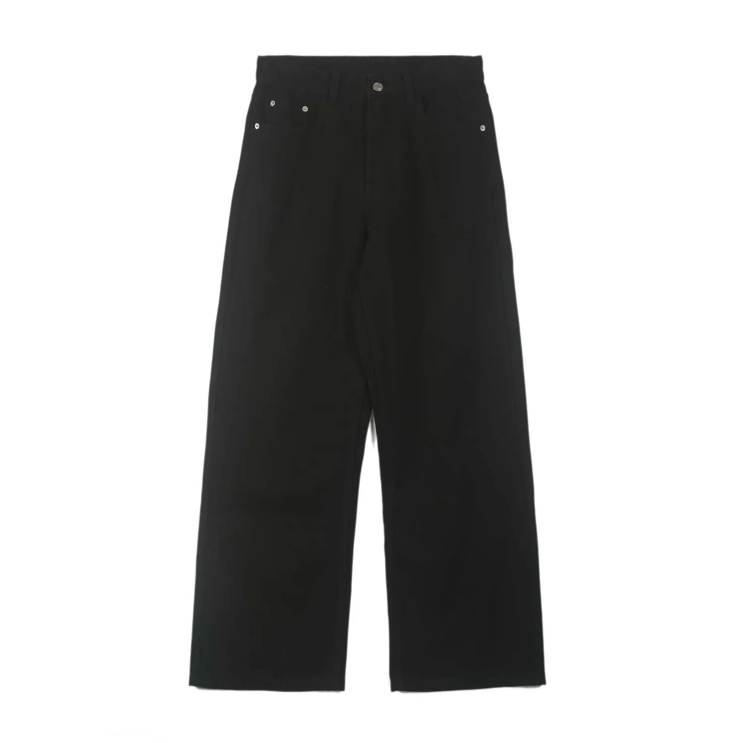 Solid Color Straight Leg Jeans