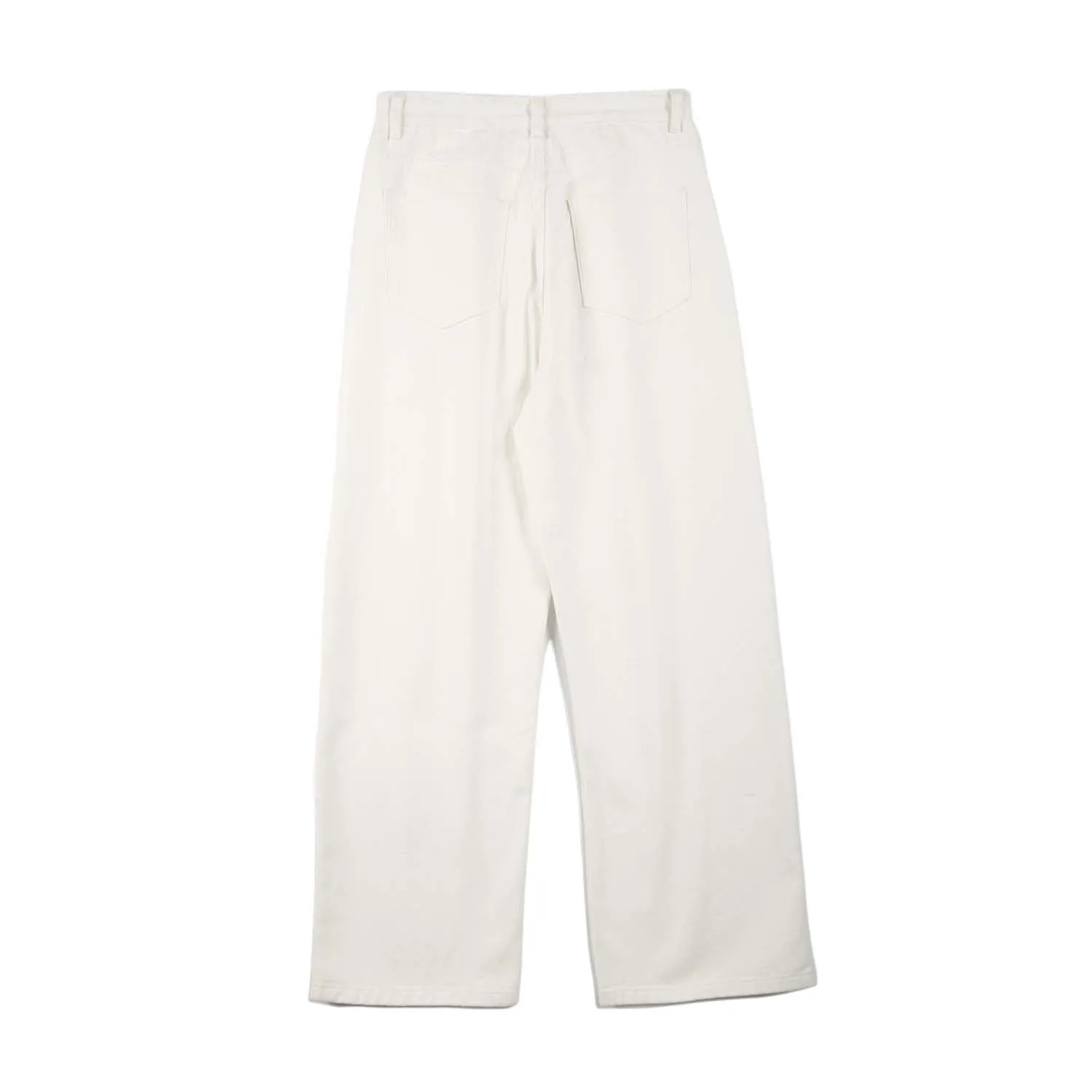 Solid Color Straight Leg Jeans