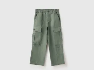 Solid Loose Fit Cargo Pants