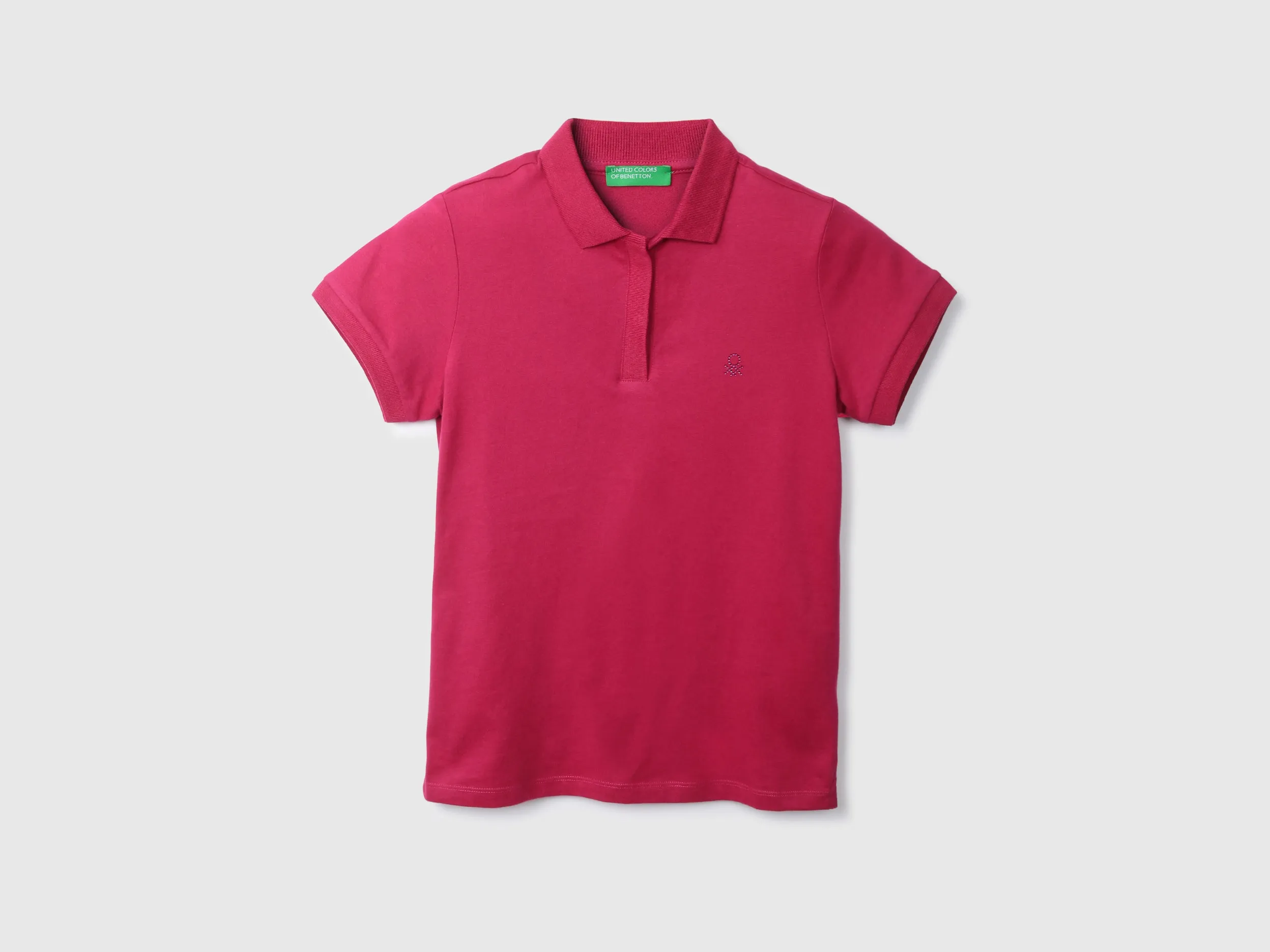 Solid Magenta Polo T-Shirt