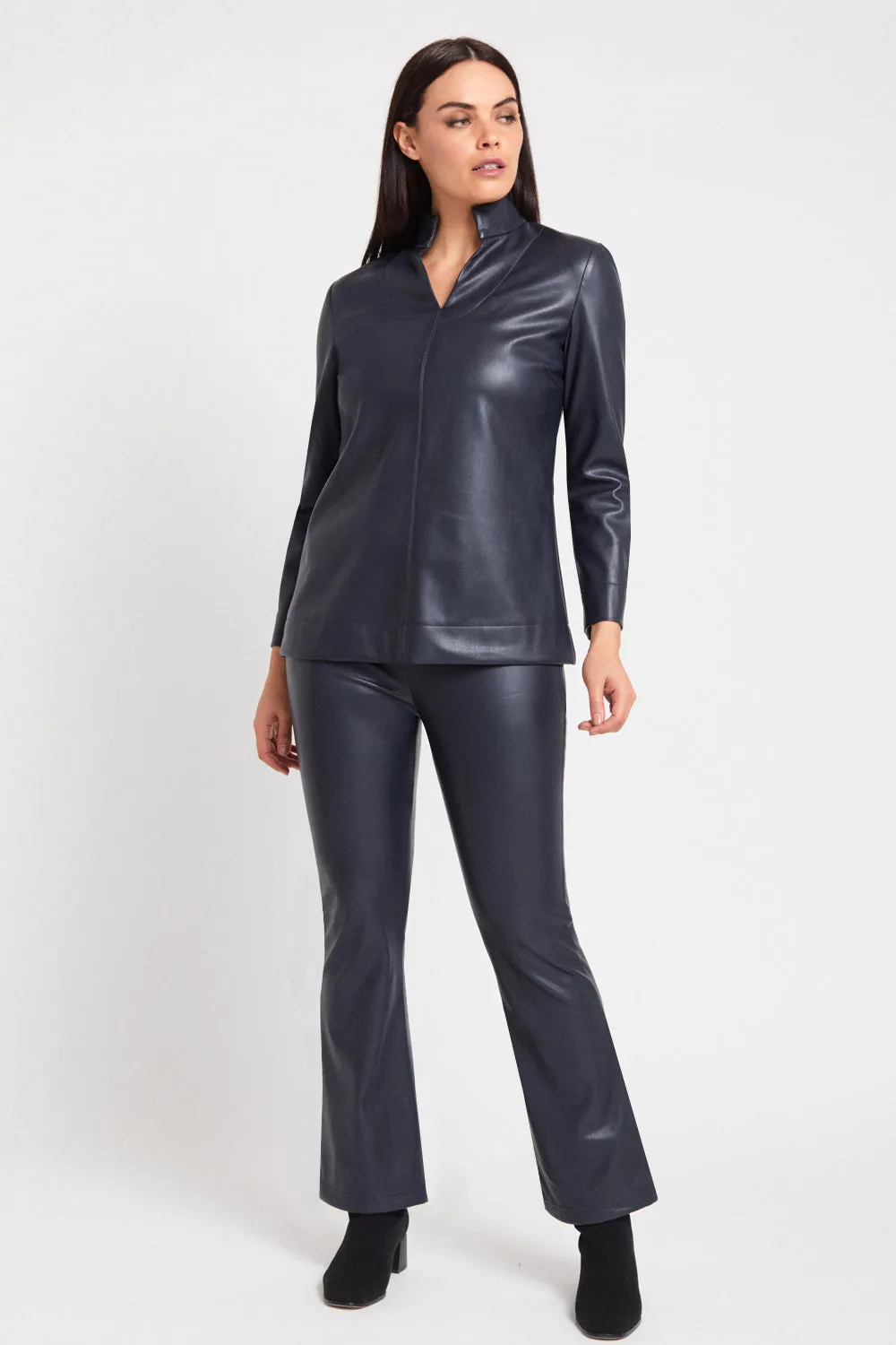 Sonny Pull On Flare - Faux Leather: FINAL SALE