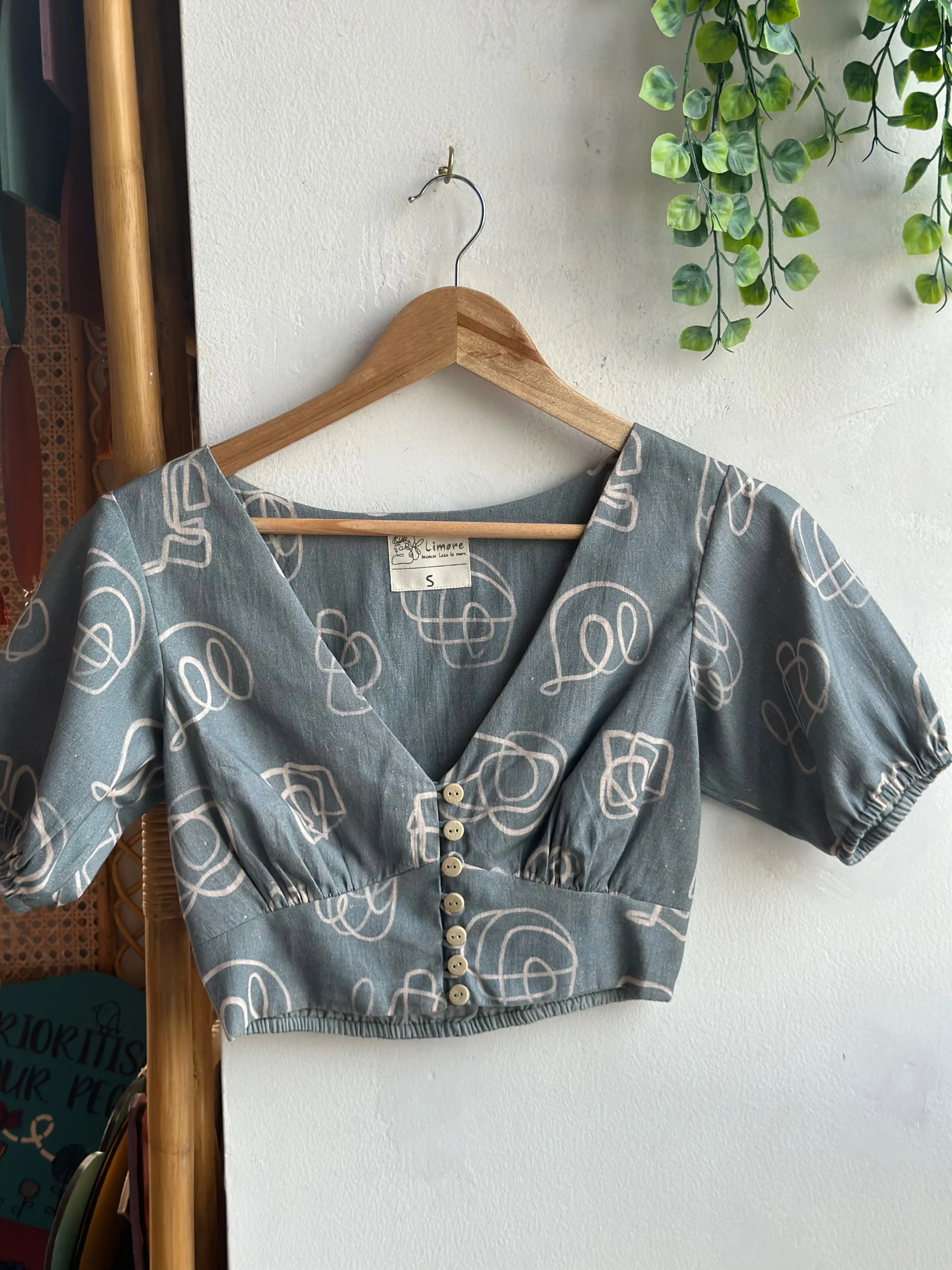 Squiggle Swirl Linen Sari
