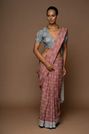 Squiggle Swirl Linen Sari