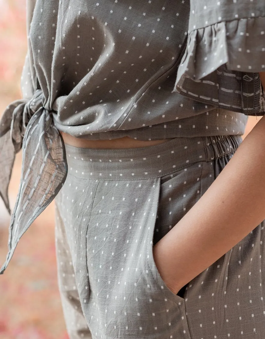 Stone Grey Weave Co-ord Set