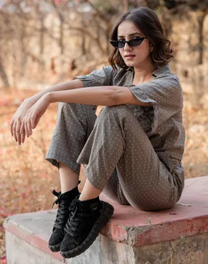 Stone Grey Weave Co-ord Set