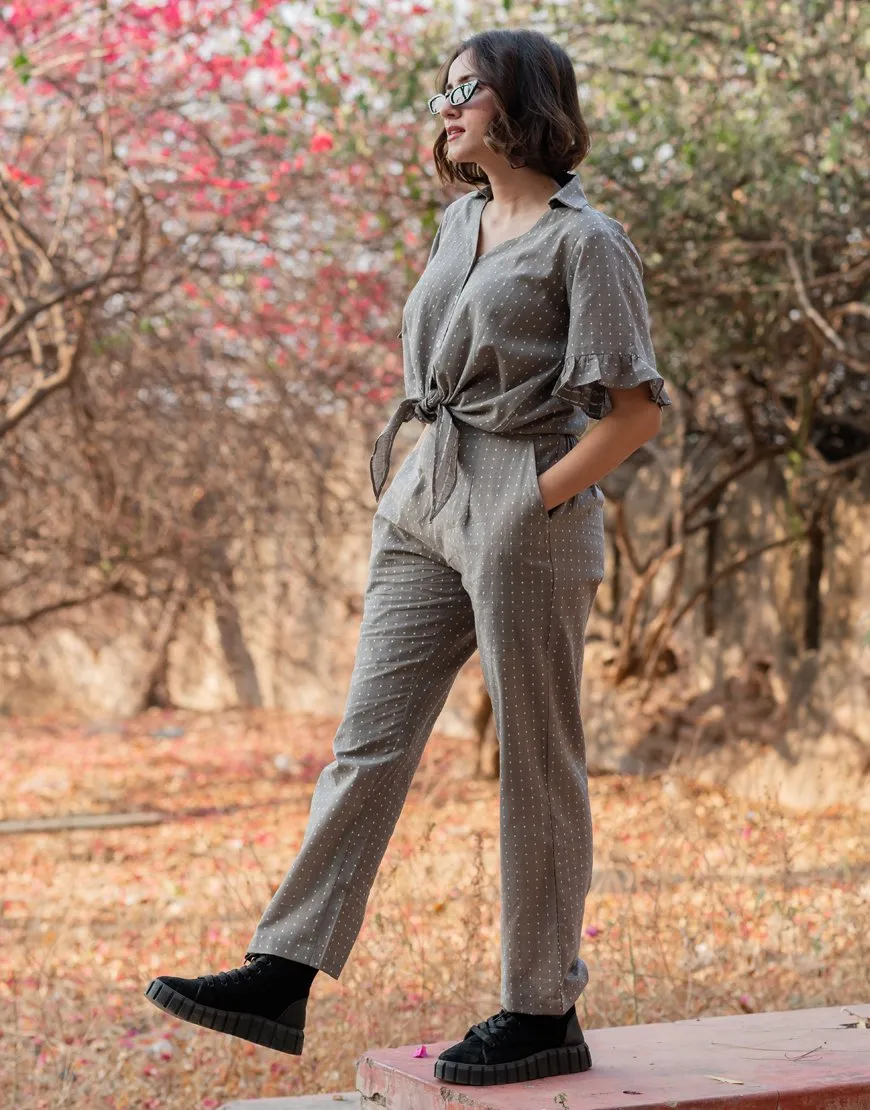 Stone Grey Weave Co-ord Set