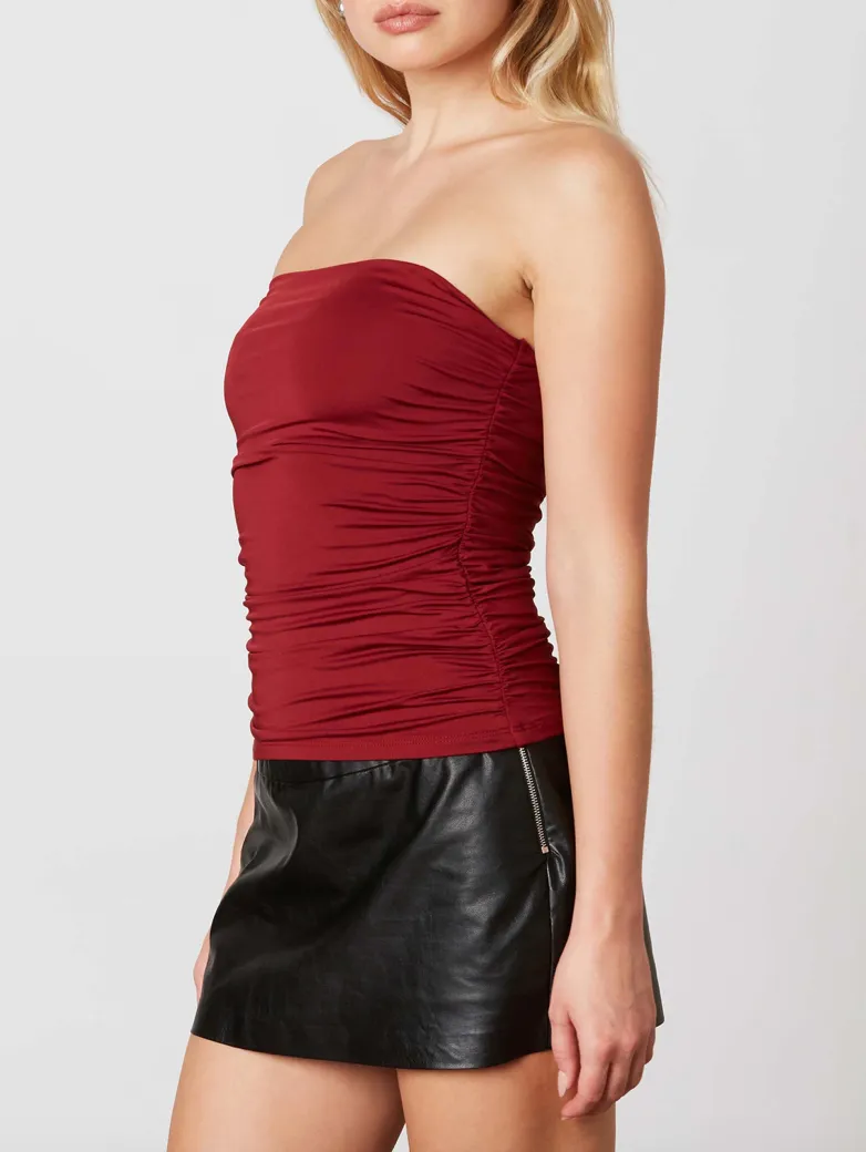 Strapless Ruched Top