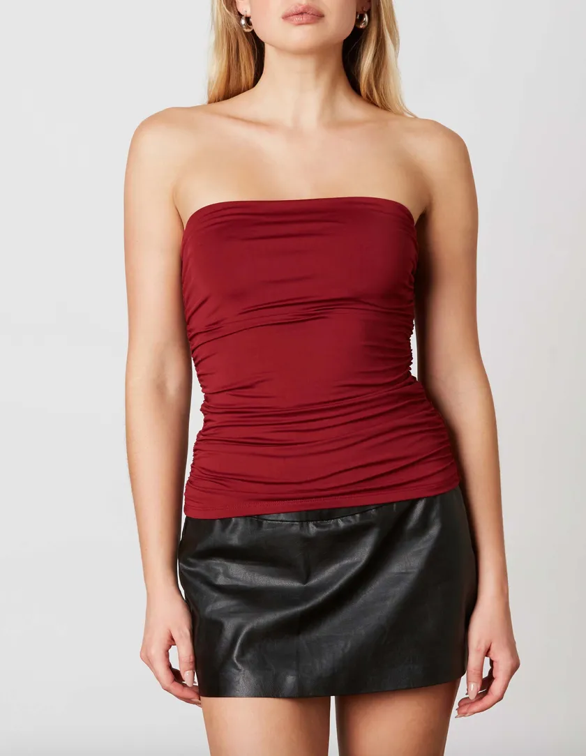 Strapless Ruched Top