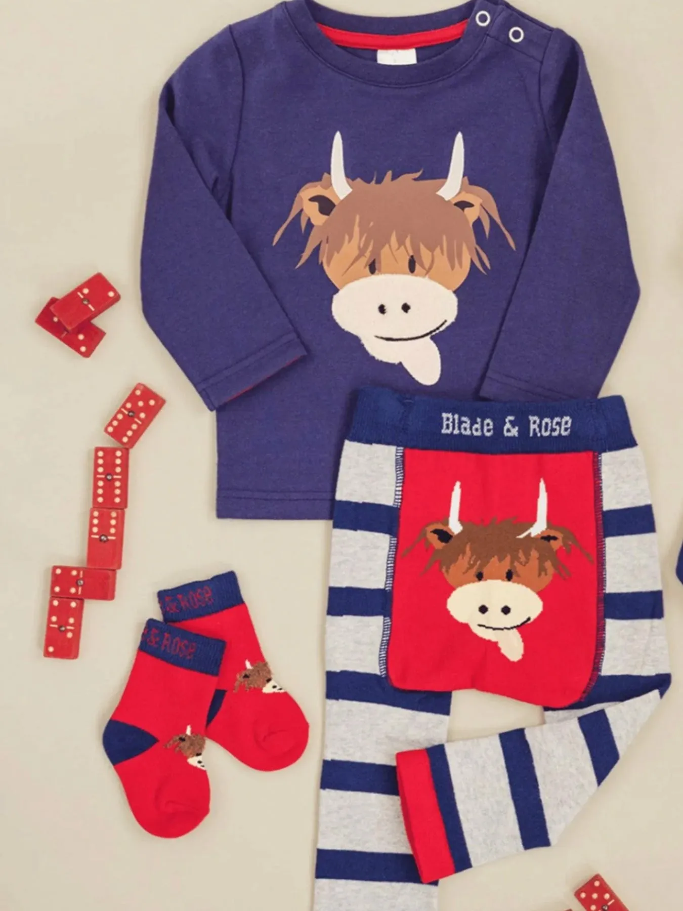 Striped Highland Cow Leggings