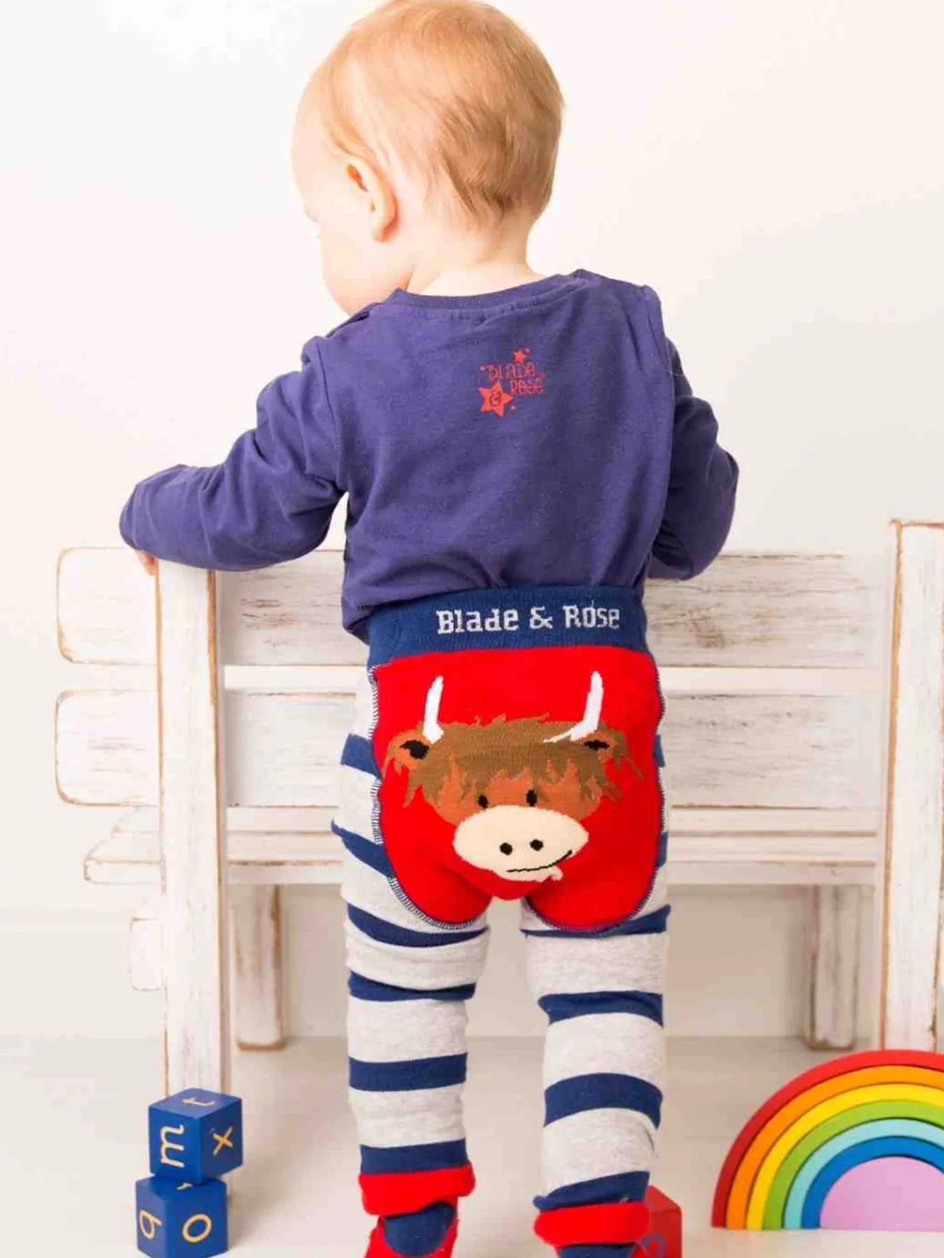 Striped Highland Cow Leggings