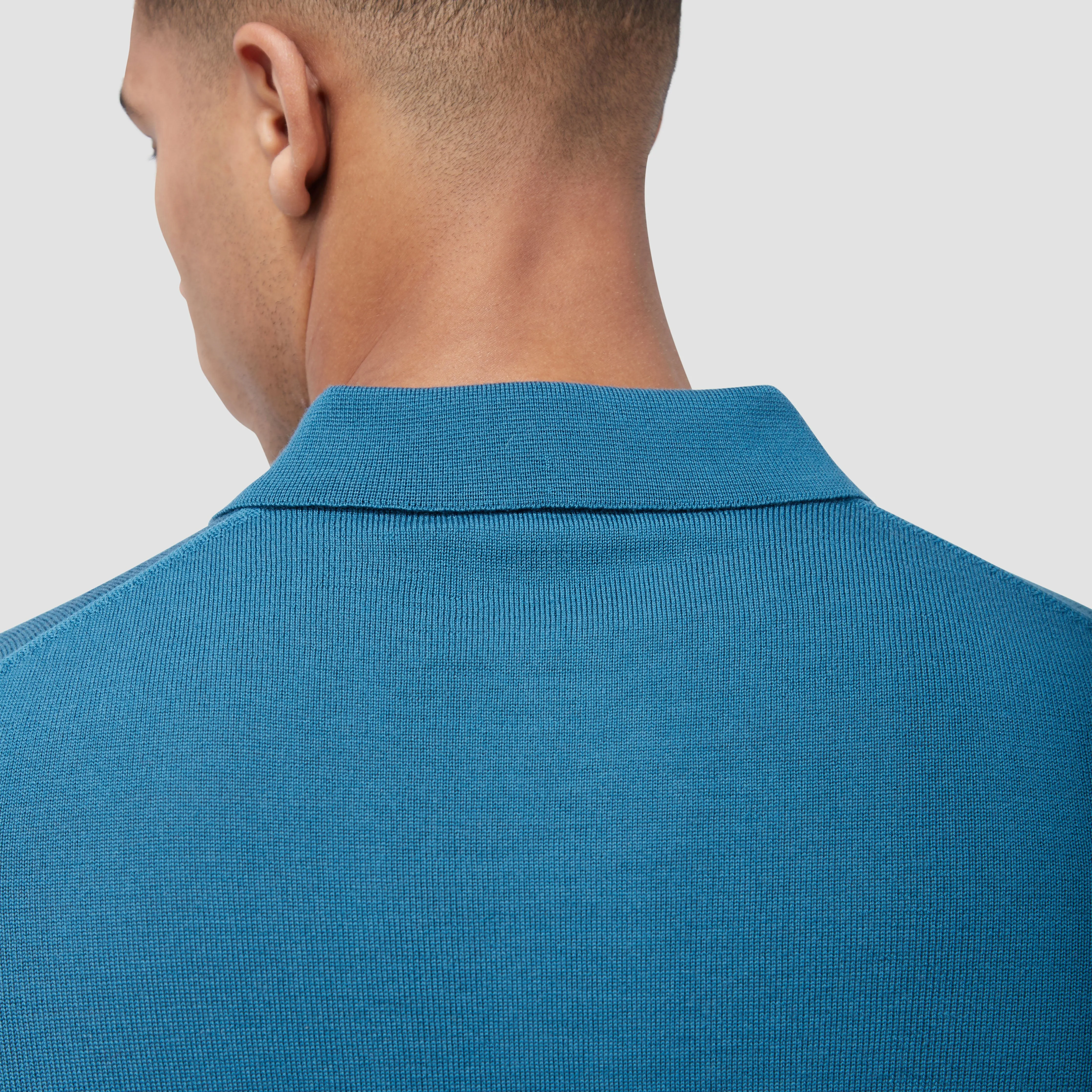 Super Merino Solid Polo Sweater