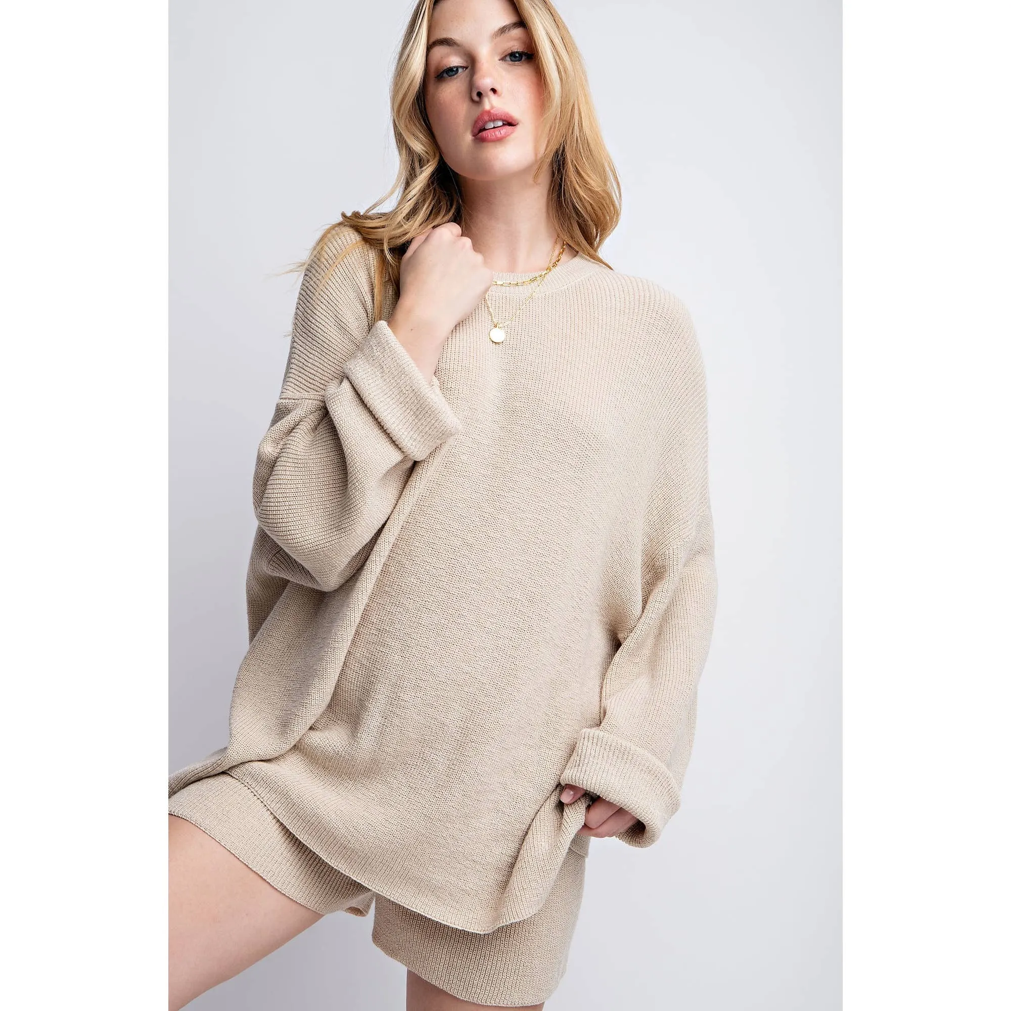 SWEATER SHORT SET