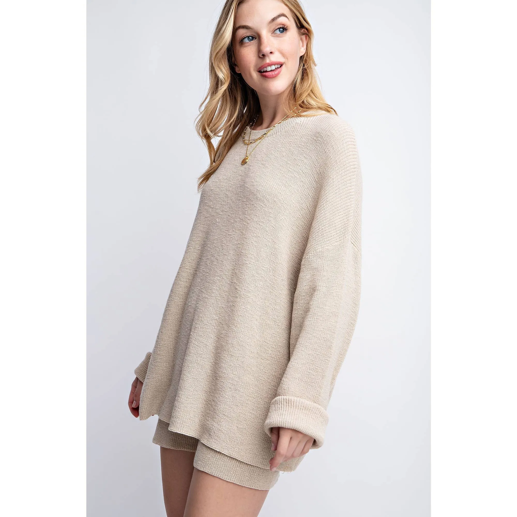 SWEATER SHORT SET