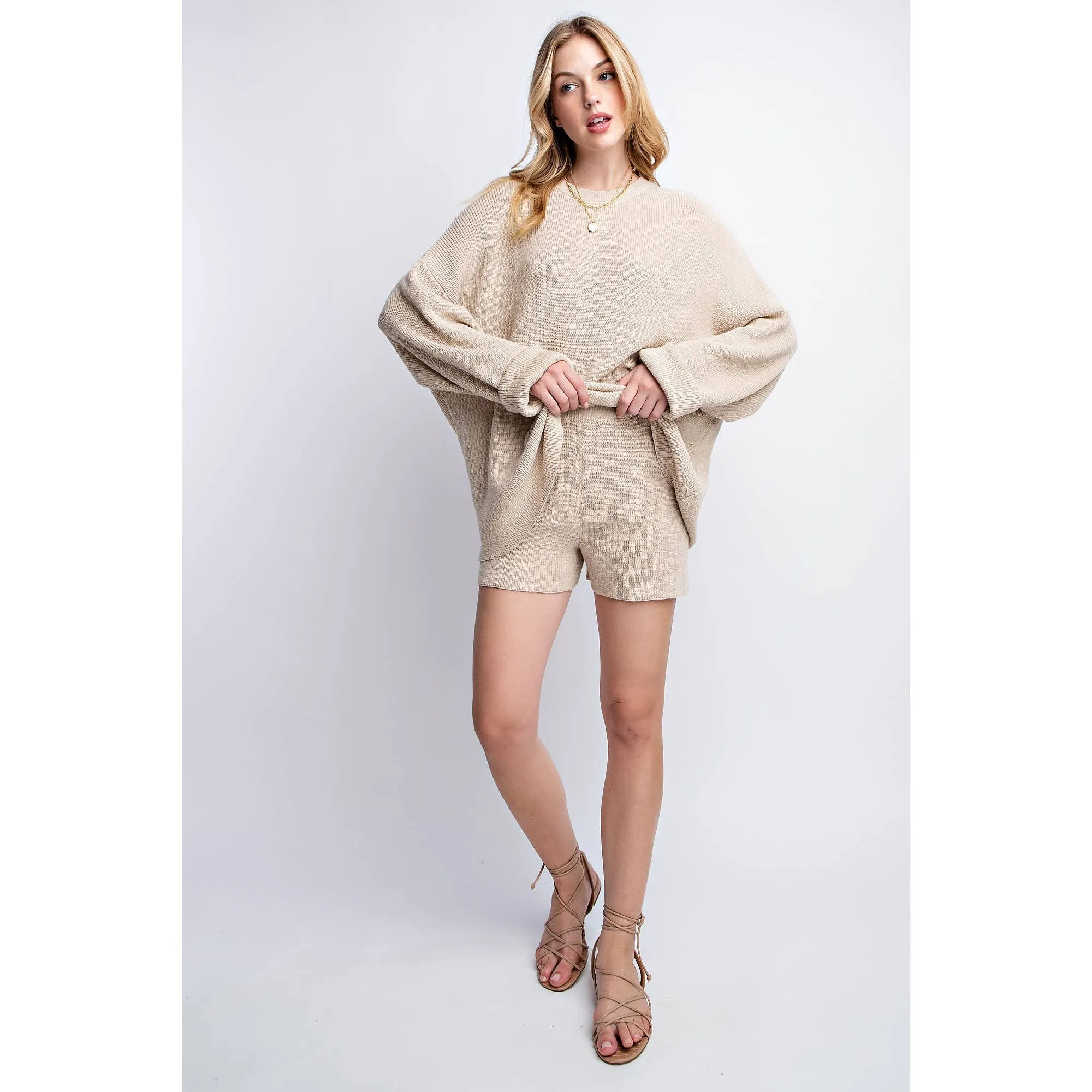 SWEATER SHORT SET