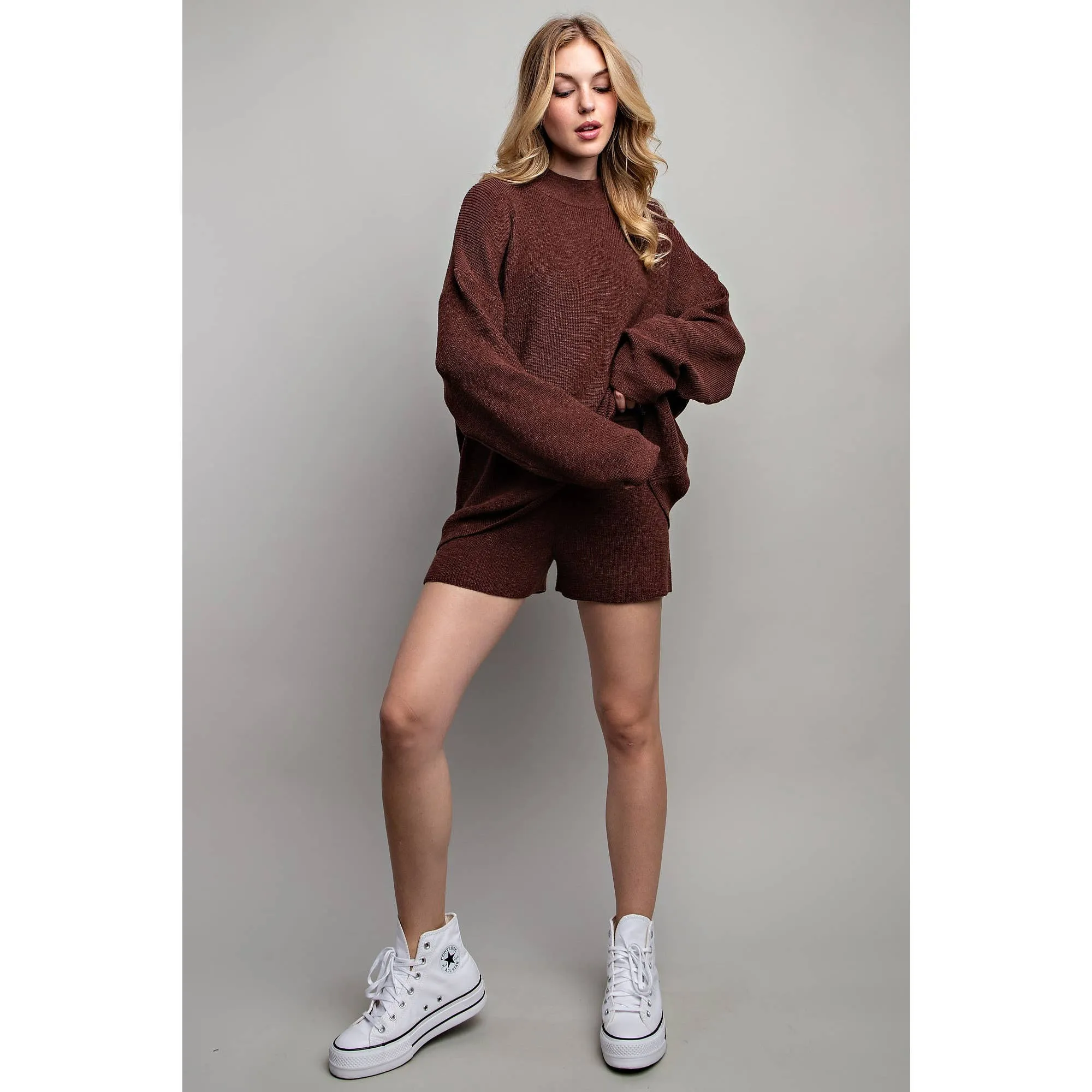 SWEATER SHORT SET