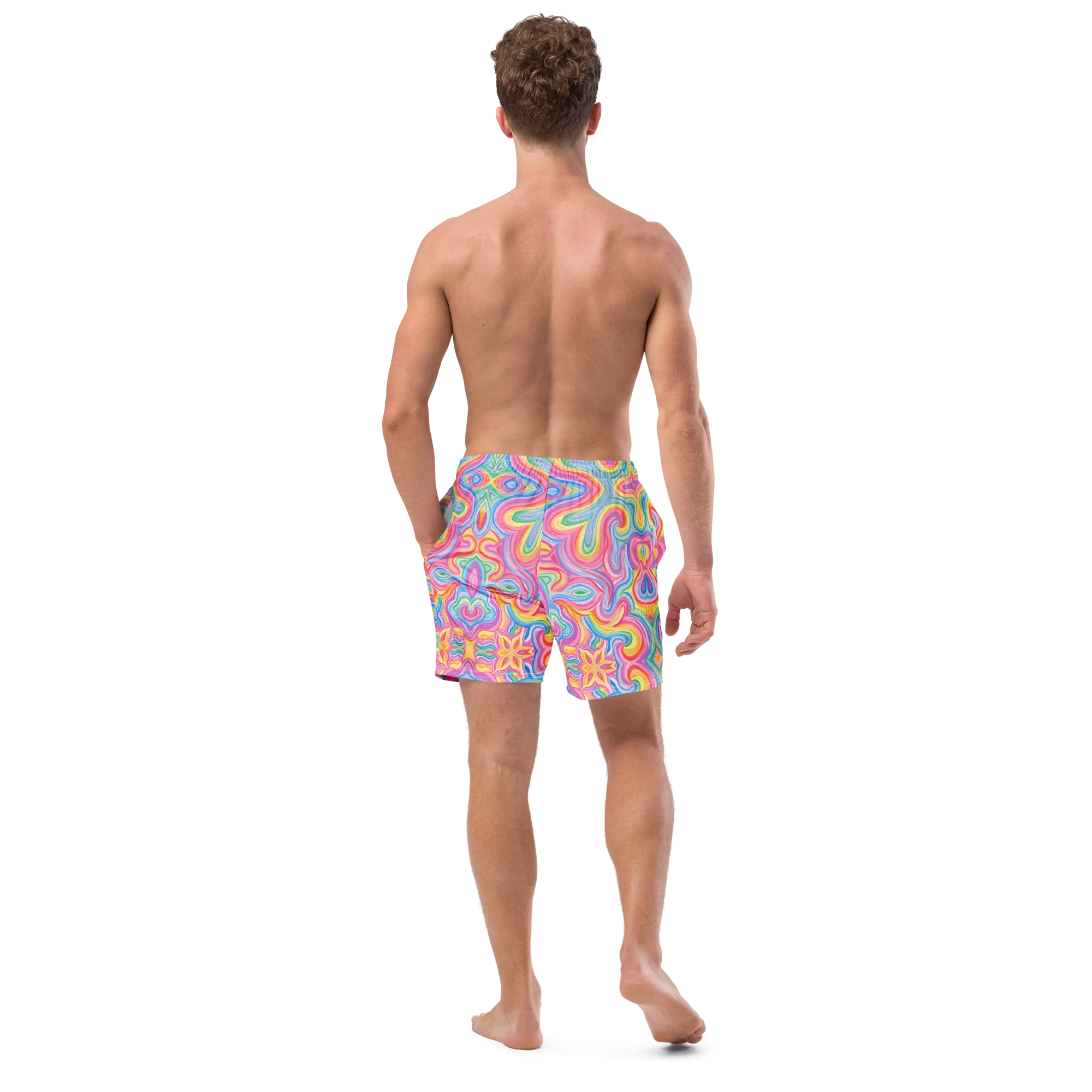 Swim Trunks ( Secret Internal Pocket)- "Unicorn" Design