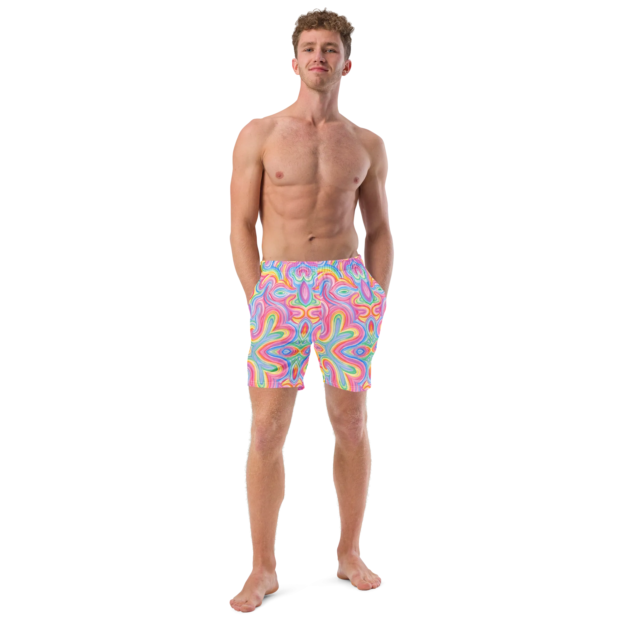 Swim Trunks ( Secret Internal Pocket)- "Unicorn" Design