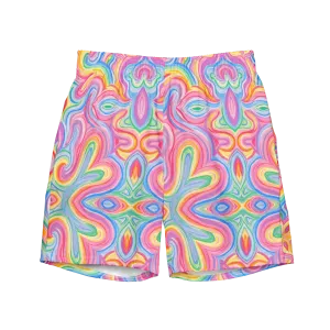 Swim Trunks ( Secret Internal Pocket)- "Unicorn" Design