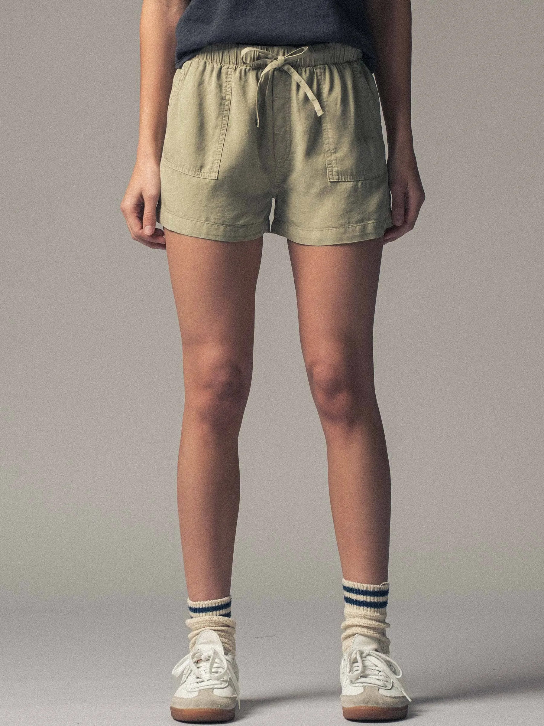 Tencel Patch Pocket Summer Shorts