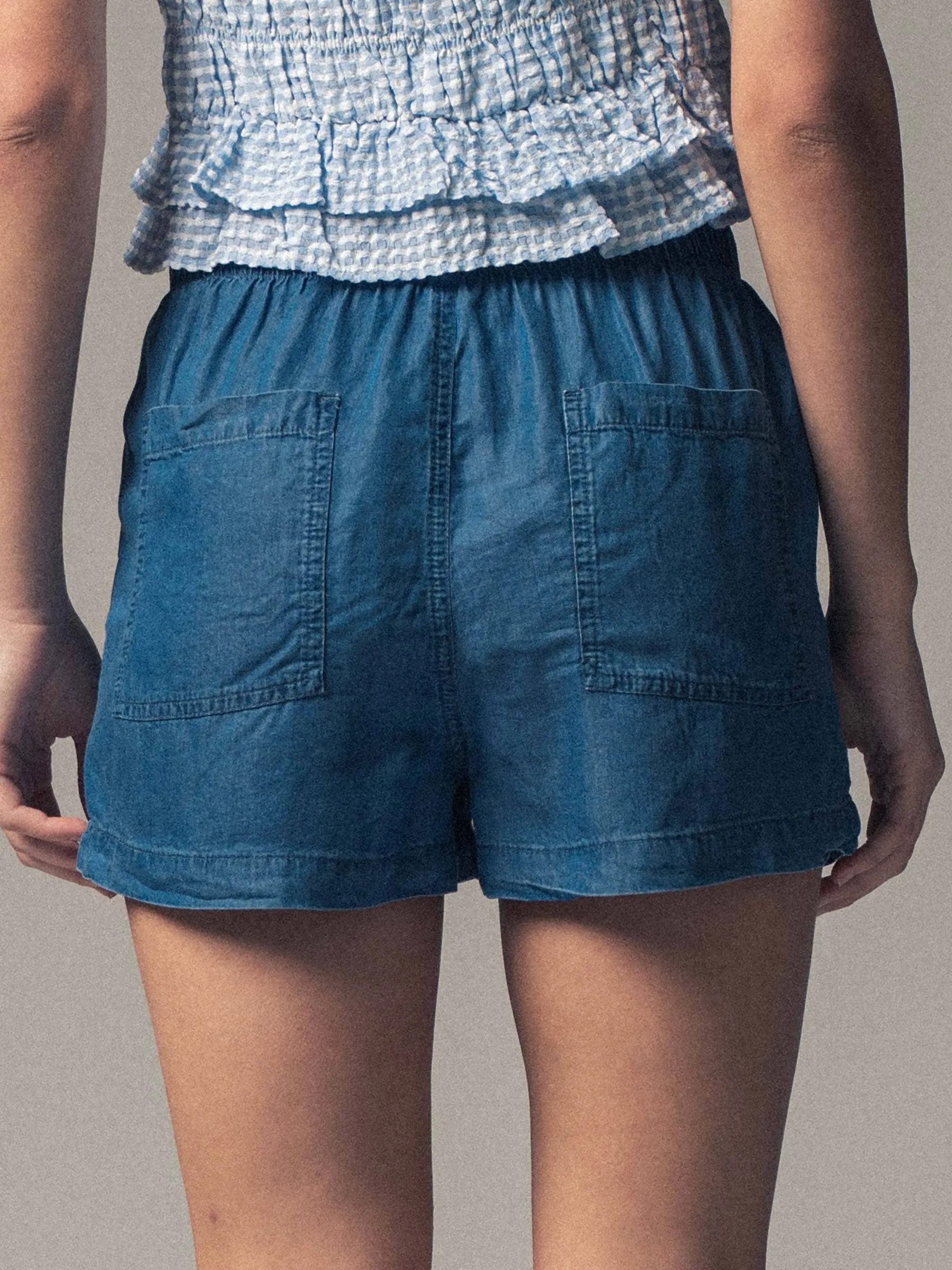 Tencel Patch Pocket Summer Shorts