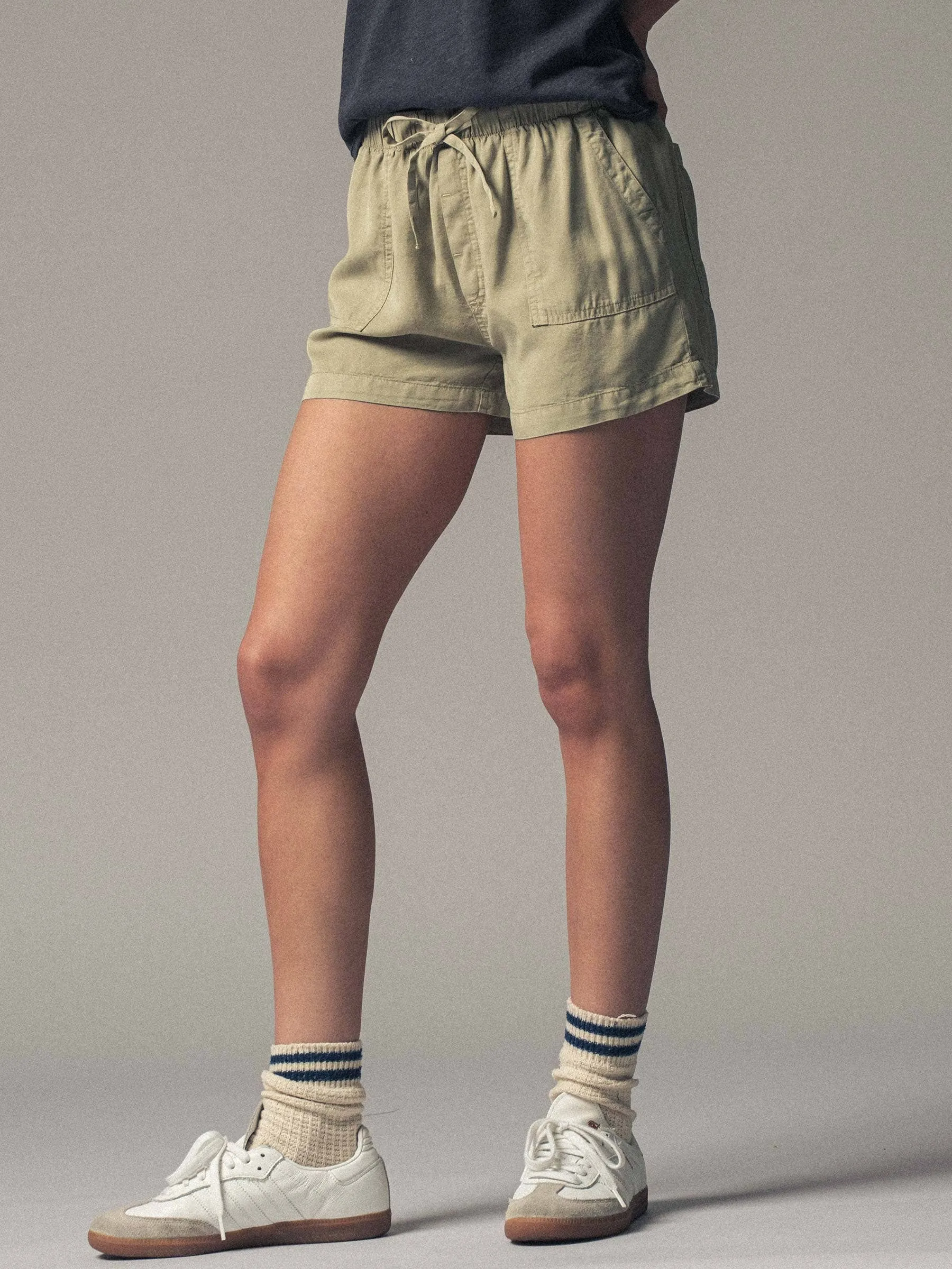Tencel Patch Pocket Summer Shorts