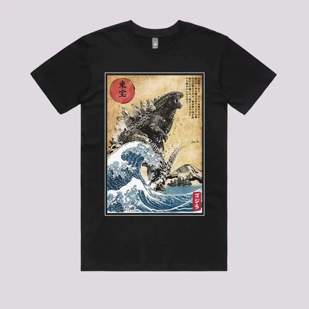 The Rise of Gojira Woodblock T-Shirt
